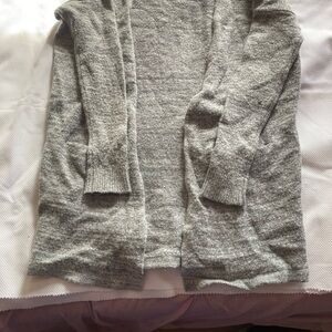 Express Heather Gray Women's Open Cardigan